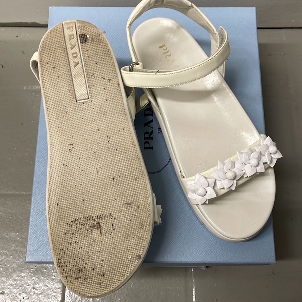 Prada white "Calzature Donna" Sandals - Picture 4 of 4